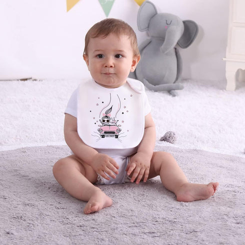 Maiwa Cotton Waterproof Baby Bibs for Girls Boys, Unisex for Drooling with Snaps, Oeko-TEX Certified Print