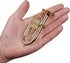 Dselvgvu Miniature Copper Baritone Horn with Stand and Case, Mini Musical Instrument for Dollhouse Decoration