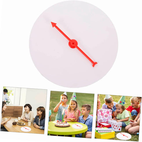 Turntable Raffle Draw Small Turn Plate Blank Board Game Kit, Editable Plastic Wall Hanging