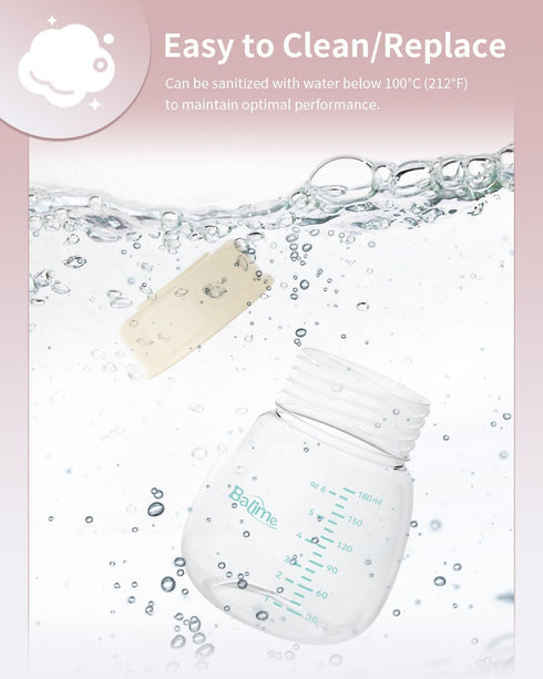 6oz Freezer2-Pack Milk Storage Bottles, Compatible with Spectra Pumps, BPA-Free, Leak-Proof Design, Dual Use as Milk