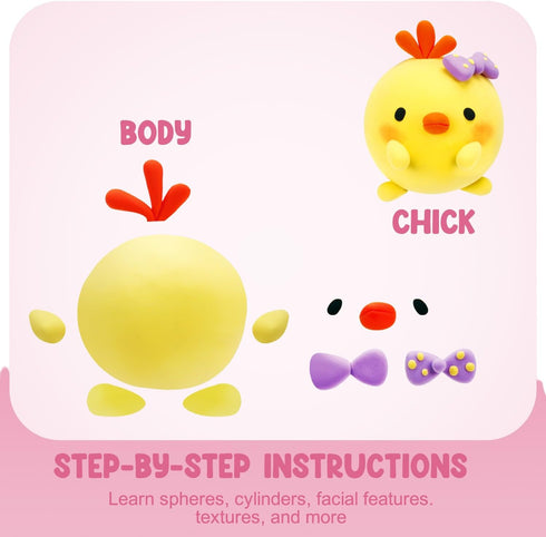 LOUFOR Air Dry Clay Kits - Modeling Clay for Kids, Ultra Light & Soft, Safe & Non-Toxic, DIY Airdryclay Kit