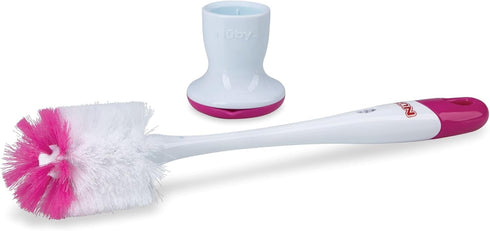 2 1 1 Pack, Nuby in Bottle and Nipple Brush with Stand, Colors May Vary