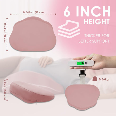 Chilling Home Portable Pregnancy Pillow for Sleeping-Memory Foam Maternity Pillow for Pregnant Women-Travel Wedge Body