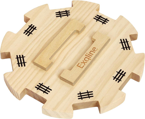 Exqline Wooden Hub for Mexican Train Dominoes with Felted Bottom Mexican Train