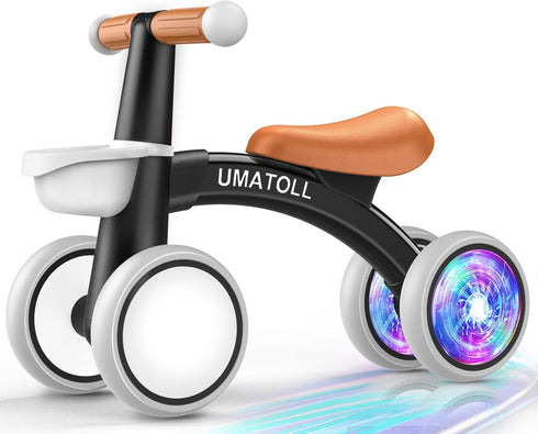 Umatoll Colorful Lighting Baby Balance Bike Toys for 1 Year Old Boys