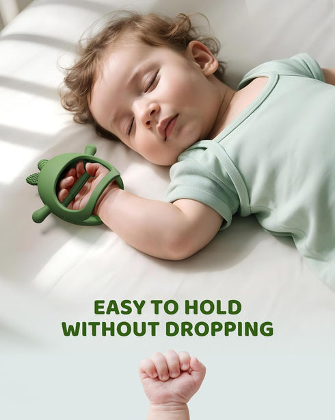 3 ChooKaChoo Baby Teething Toy Silicone Avocado Teething Mitten for Babies Over Months Anti Dropping Wrist Hand