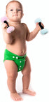 June Garden 6" My First Dumbbell Plush Baby Rattle Toy - Safe Soft Barbell for Infants Boys and Girls