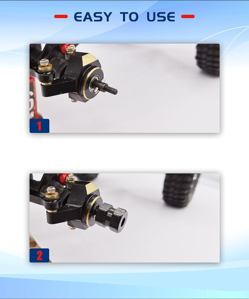 Aluminum Alloy 7mm RC Wheel Hex Hub Spacer with 9.5mm Offset Extension 4Pcs for AXIAL SCX24