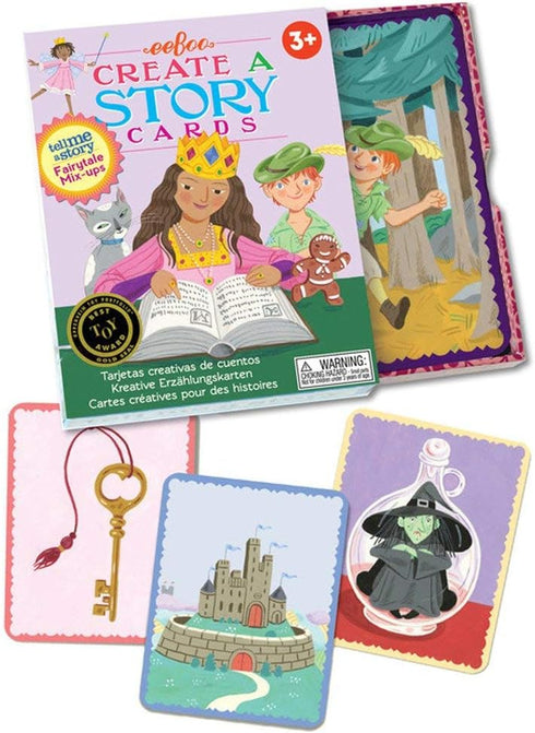 eeBoo Fairytale Mix Ups, 36 Flash Cards for Pre-Literacy, Ages 3 and Up