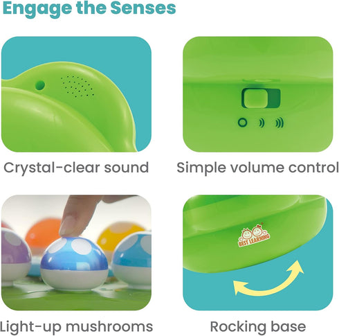 1 3 BEST LEARNING Mushroom Garden - Interactive Educational Light-Up Toddler Toys for to Years Old Toddlers - Colors
