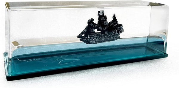 Unsinkable Black Pearl Pirate Simulator Toy Wavey Boat in a Box for Car Decoration and Gifts