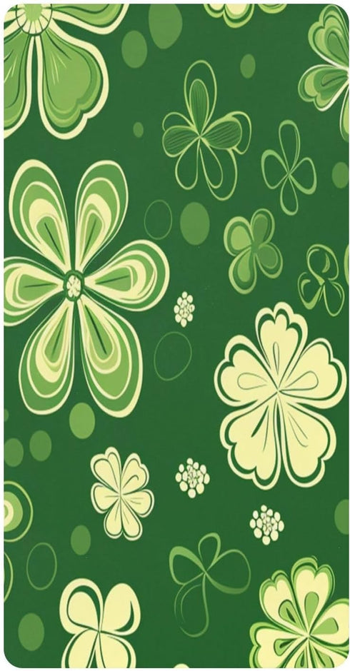Bseiialft Shamrocks Clover Leaves St Patrick Crib Sheets for Boys Girls Soft and