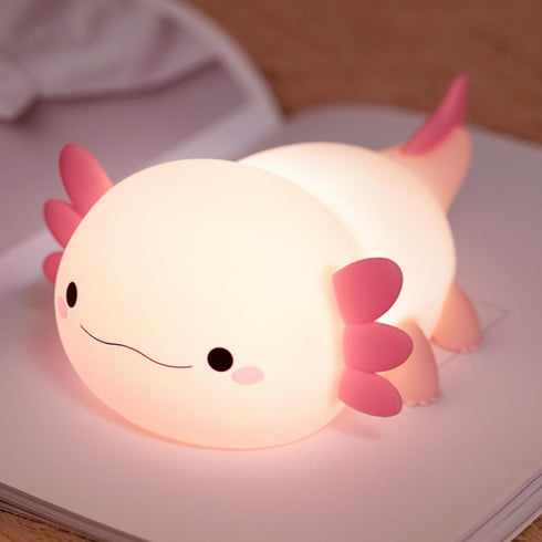 YR YRHH-PET Axolotl Cute Night Light, Kids Squishy Rechargeable Axolotl Lamp, Mom