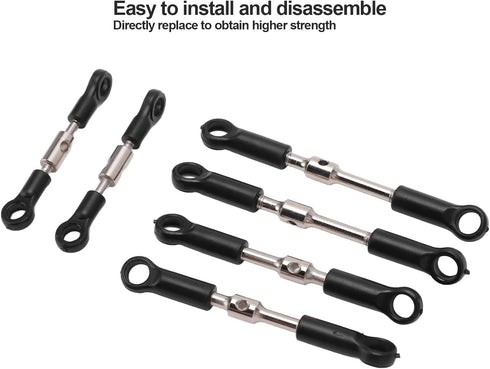 RC Tie Link Rods Set, Steering Linkage Rod for RC Car, Tie Rod Set for WLtoys 144001 144002 Remote Control Cars