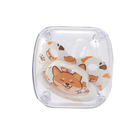 Cute Adult Sized Pacifier - Large Shield Butterfly Binky for Anxiety Relief with Puppy Print