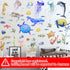 4 Sheets Ocean Fish Wall Decals Stickers, Removable Sea Life Marine Animal Decor for Kids Nursery Bathroom