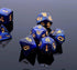 DND Dice Set 7Pcs Dark Blue Mix Black Nebula Dice for Dungeon and Dragons D&D RPG with Dice Bag