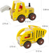 Wooden Push Car Toys for Infants 18 Months, 2 Pcs Baby Vehicle Toys Hand Push Car Toys for 2 Year Old Boys Girls (Excavator + Truck)