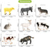 Volnau Mini Farm Toys Figures, 14PCS Barn Animal Figurines for Toddlers Kids, Christmas Birthday Gift, Plastic