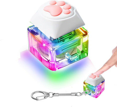 Keyboard Fidget Keychain Sensory Toys, Fidget Clicker for Stress Relief ADHD Autism