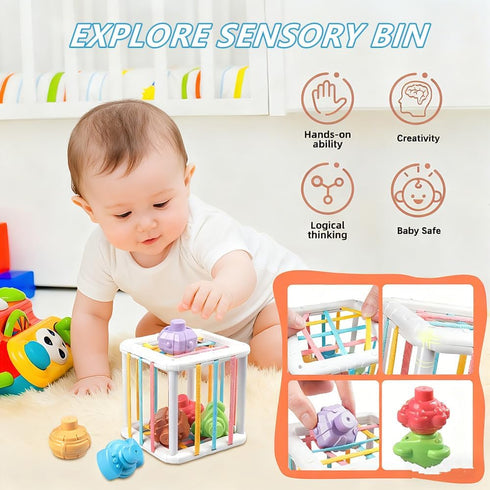 Etyat 6-12-18 1 1-3 Montessori Baby Toys Months, Toys for + Year Old, Infant Teething Toy Stacking Building Blocks