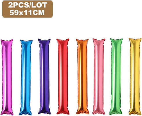 2pcs Inflatable Cheering Stick Clapper - Thunder Stick Cheer Up Toys for Sports Games, Birthday Party Supplies,