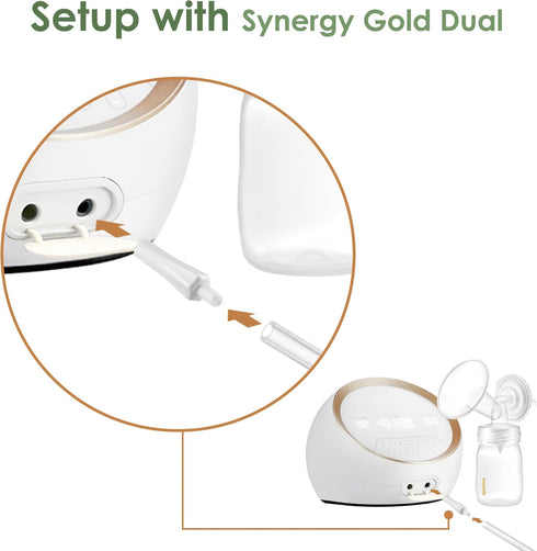 S1 S2 Maymom Tubing Adapter Compatible with Spectra Synergy Gold Dual Adjustable Electric Breast Pump; Pump Parts