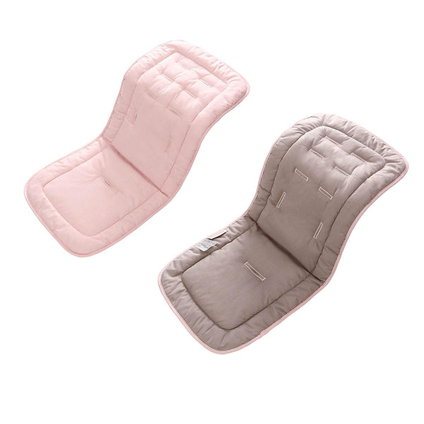 Baby Stroller Cushion - Universal Soft Infant Car Seat Insert, 100% Cotton Cover, Grey and Pink, 34x78cm, 1 Pack.