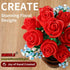SMIDOLE Set 648pcs Red Rose Bouquet Building - DIY Mini Block Kits for Adults & Kids, Artificial Flowers for Home