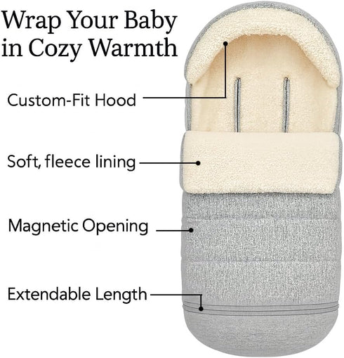 Quintriae V2 V3 V2 Stroller Footmuff Bunting Bag for Winter Universal Stroller Cover for Cold Weather, Compatible