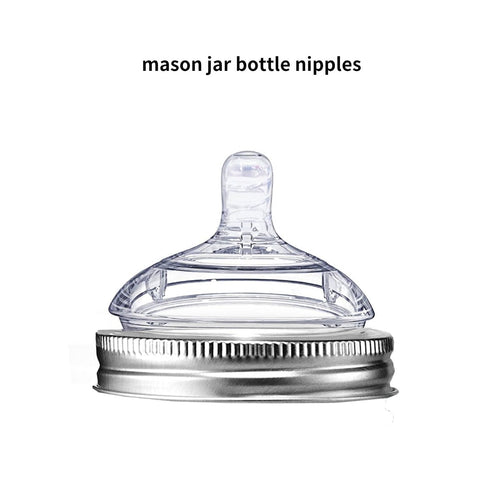 YeeBeny 7cm Mason Jar Bottle Nipples, Pacifier Mason Can Lid BPA Free Baby Bottles Nipples Lid Suitable for Mason jar