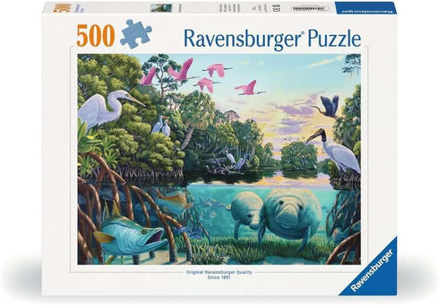Ravensburger Manatee Moments - 500 Piece Jigsaw Puzzle, Premium Quality Materials, Perfect Interlocking Fit