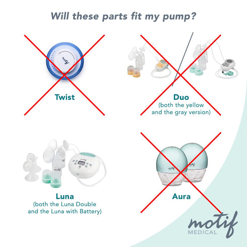 (Set 2, 160 ml) Motif Medical Breast Milk Storage Bottles for Luna Breast Pump - Durable Plastic Breastfeeding