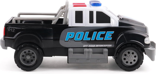 Mighty Fleet Rescue Force 12" Police Pickup Truck Toy with Realistic Lights