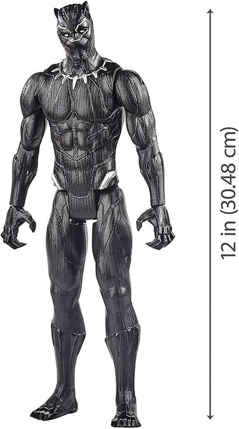 Marvel Titan Hero Series Black Panther Action Figure, 30 Cm Toy for Children Aged 4 Years and Up, Inspired Universe