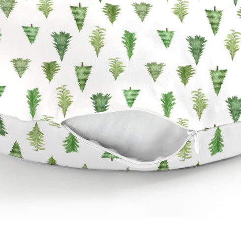 Watercolor Green Pine Trees Baby Nursing Pillow Covers for Boy Girl Pine Forest Nursery Pillowcase for Breastfeeding