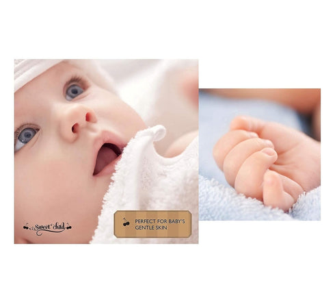 Sweet Child 8-Pack Baby Washcloths - Super Soft Rayon Cloths for Newborns, Infants, Kids, Bath Towels