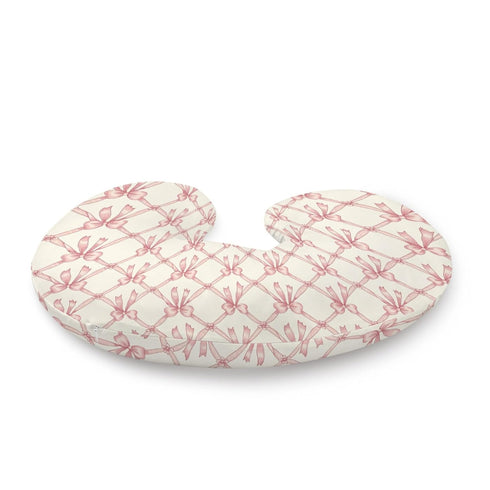 KuphiL10C Cute Bows Flowers Floral Pattern Nursing Pillow Cover, Unisex Bows Removable Breastfeeding Pillowcase