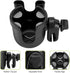 Accmor 2-in-1 Stroller Cup Holder with Hook, Bike Cup Holder, Universal Cup Holder for Uppababy Nuna Doona Strollers