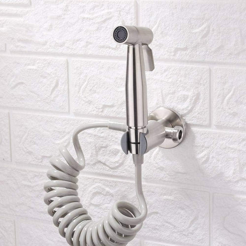 PDOLIGBDN for Simple Silver Press Spray Support Shower Unique Spring Hose,Premium Stainless Steel