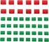 Hotel Game Replacement Pieces - Plastic Hotels & Houses Supplement, 10 Red and 30 Green Pieces