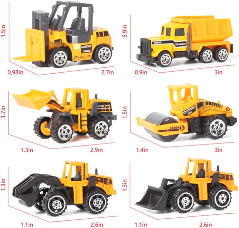 Set 3 4 5 Jenilily Construction Toys Truck Die-cast Vehicle Transporter Car Excavator Dump Truck Digger Backhoe