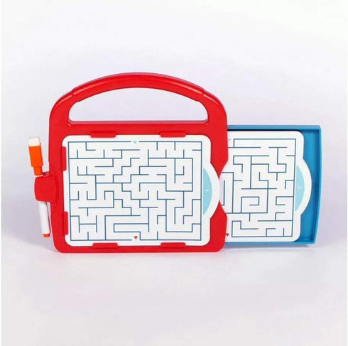 Chuckle & Roar - Mega Maze - Reusable Dry Erase Travel Maze Game - Great for Road Trips, Ages 6 and Up