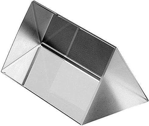 Amlong Crystal 2.5 inch Optical Glass Triangular Prism for Teaching Light Spectrum Physics and Photography