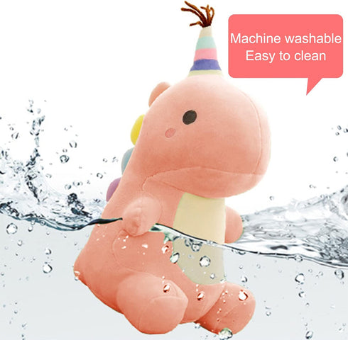 Stuffed Animal Plush Toys, Cute Dinosaur Toy, Soft Dino Plushies for Kids - Plush Doll Gifts (Pink, 9 Inch)