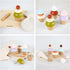 Set, 21 Set 3+ Pillowhale Wooden Cupcake Play Food Pcs Pretend Baking Toys with Interchangeable Toppings & Piping Bag