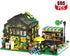 Set 8-12 680pcs Flower House Building with LED, City Street House Flower Shop Building Blocks Toy, Valentine Gift