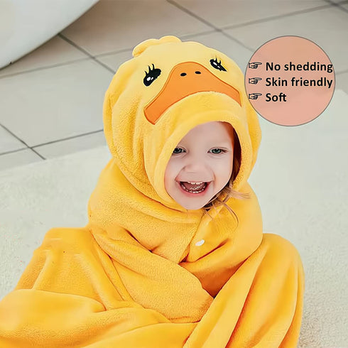 BEENIFIC Hooded Baby Towels,Soft Toddler Bath Towel,Gifts for Boy and Girl (Yellow Duck)