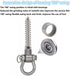 2 Permanent Heavy Duty Anti Rust Bearing Hanger for Yoga Hammock Chair and Playground Accessories