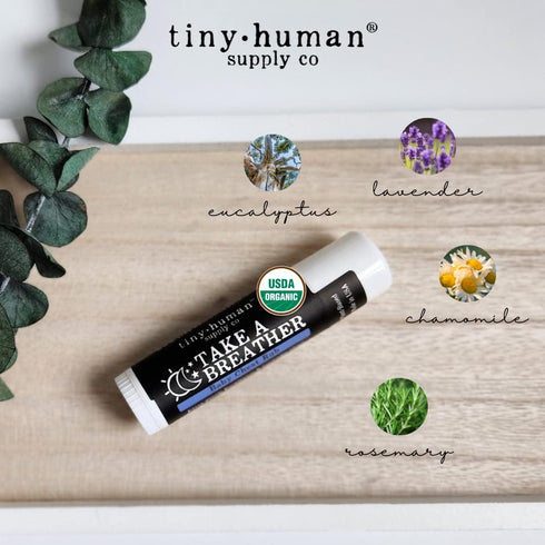 1pk, 100% Tiny Human Supply Co Organic Take A Breather Baby Chest Rub Stick Natural, Soothing Lavender & Eucalyptus